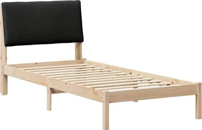 Imagen del producto de Estructura de cama de vidaXL, color marrón y , 100 x 200 cm, madera maciza de pino