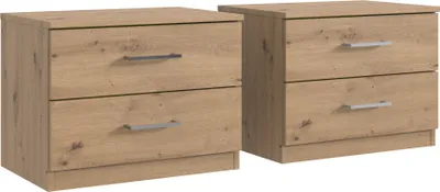 Produktbild von Nachtschrank >Anna< (2er-Set) in ARTISAN EICHE NACHBILDUNG - 104x40x38cm (BxHxT)