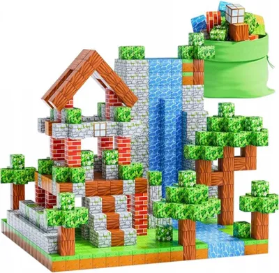 Image de Blocs de construction magnétiques, blocs de construction 100 pièces - 8 aimants - Modèle 042