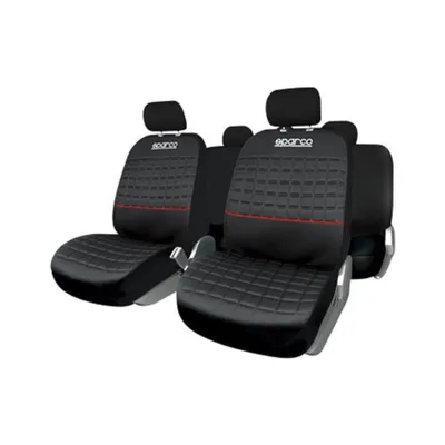 Produktbild von Sparco Universal Set SPC1042 Komplette Autositzbezüge Schwarz Rot