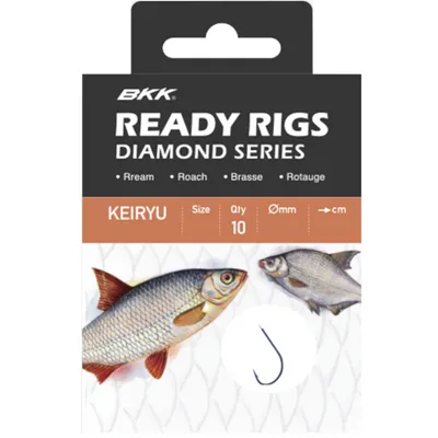 Produktbild von BKK Ready Rig Diamond Keiryu BN 70cm - gebundene Angelhaken, Hakengröße/Schnurdurchmesser:Gr. 6 / 0.18mm