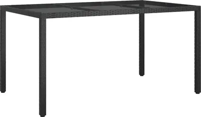 Obrázek produktu pro Zahradní stůl Černá 150 x 90 x 75 cm polyratan