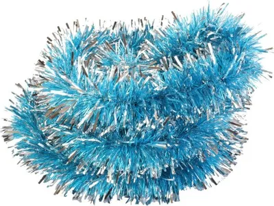 Produktbild von Dicke/dünne Weihnachtsbaumkette silberblau 3 m