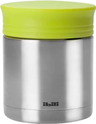 Obrázek produktu pro Termoska na jídlo Ibili-Termos, nerez/plast, 450 ml, stříbrná/zelená