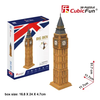 Produktbild von CubicFun Big Ben, 44 Stück(e), Gebäude, 10 Jahr(e)