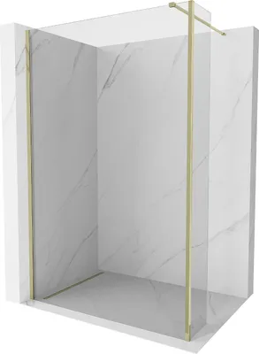 Produktbild von Mexen Kioto Duschwand Walk-in 95 x 40 cm, transparent, gold - 800-095-212-50-00-040