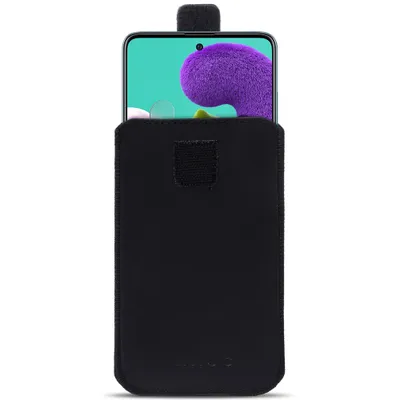 Produktbild von Leder Hülle für Samsung Galaxy A41 Schutzhülle Schwarz Handy Sleeve Tasche Case