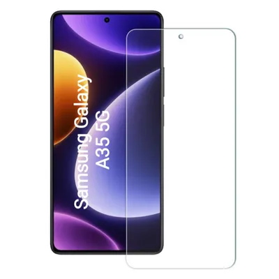 Produktbild von CLM-Tech Schutzfolie kompatibel mit Samsung Galaxy A35 5G Panzerfolie Panzerglas Crystal Clear Displayschutz 9H Glas Displayfolie Schutzglas - Unterstützt Fingerabdruck-ID - Folie kristallklar