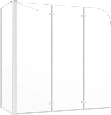 Produktbild von vidaXL Duschabtrennung 120x69x130 cm Hartglas Transparent
