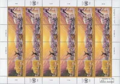 Produktbild von Briefmarken UNO - Genf 1993 Mi 239-242Klb Kleinbogen (kompl.Ausg.) gestempelt Klimaveränderung