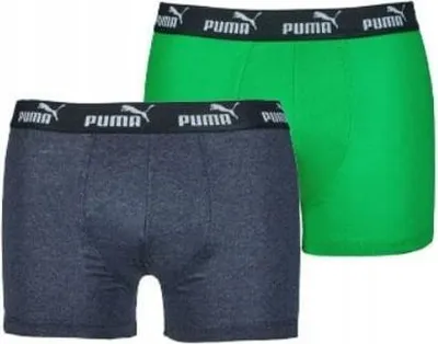 Zdjęcie produktu dla Bokserki męskie Puma EVERYDAY 2-pack – Rozmiar L, Grafitowy i Zielony