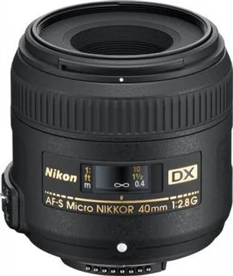 Zdjęcie produktu dla Nikon AF-S DX Micro NIKKOR 40mm f/2.8G, Obiektyw makro, 9/7, 40 mm, Nikon F, Automatyczne ustawienie ostrości