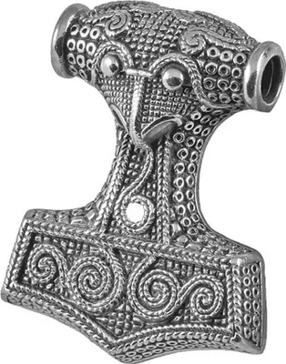 Produktbild von Schonenhammer Anhänger 925er Silber - Thorhammer - 40x 50mm