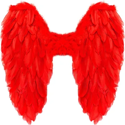 Produktbild von Rote Faltbare Federflügel – 50x50 cm