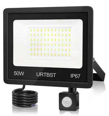 LED-Strahler 50 W mit Bewegungsmelder für Außenbereich