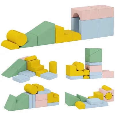 Immagine prodotto di Blocchi di costruzione in schiuma, set da 12 pezzi | Colore: multicolore | Dimensioni: 40x160x40 cm