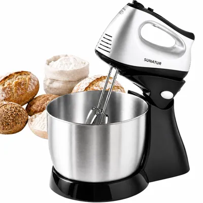 2-in-1 Hand- und Standmixer, 300 W, 5 Stufen, 3,5 L Edelstahlschüssel