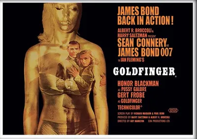 Obrázok produktu pre James Bond – Goldfinger – Film – Umelecký tlač – 30 x 40 cm – Plagát