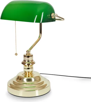 Produktbild von Mezzovilla »Mezzovilla« Tischlampe aus Metall und Glas in Messing/Grün