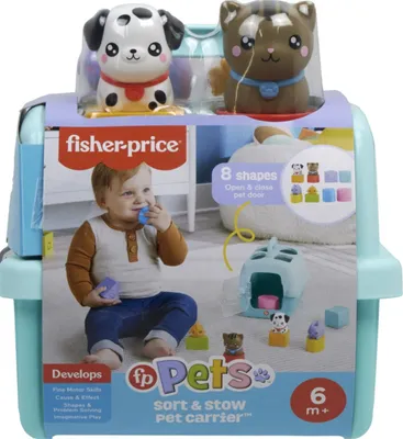 Produktbild von Fisher-Price FP Pets Sortier- und Tiertransportbox Baby und Kleinkind Formsortier-Spielzeug, 8 Blöcke, 0,5 Jahr(e), Kunststoff, Mehrfarbig