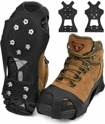 Produktbild von Anti-Rutsch-Steigeisen, rutschfeste Schnee-Steigeisen, Schnee-Steigeisen, zum Wandern auf Eis und Schnee, Joggen, Klettern, Wandern.L