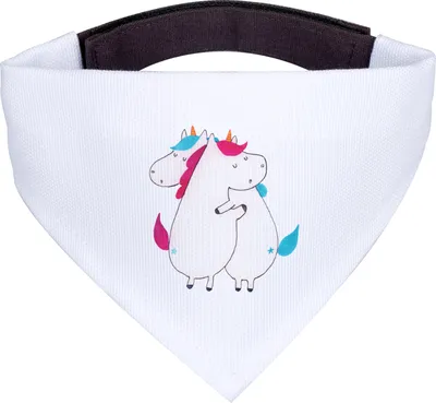 Produktbild von Mr. & Mrs. Panda Halstuch Für Hunde Einhörner Umarmen - Weiß - Geschenk, Unicorn, Hundehalstuch, Familie, Tuch, Bandana, Liebe, Schwestern, Einhorn, Hund, Freundin