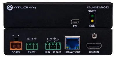 Produktbild von Atlona AT-UHD-EX-70C-TX, 4096 x 2160 Pixel, AV-Sender, 70 m, Kabelgebunden, HDCP