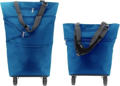 Produktbild von Famanu Einkaufstrolley leicht und praktisch - blau