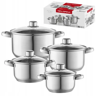 Produktbild von Florina Polpo Kochtopf-Set 8-teilig Edelstahl Induktion