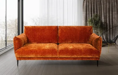 Produktbild von Sofa Designersofa MADISON 3-Sitzer in Stoff Dress Me Kupfer