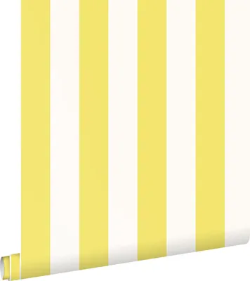 Produktbild von ESTAhome Tapete Streifen Gelb und Weiß 53 cm x 10.05 m