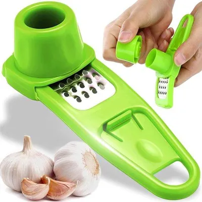 Obrázok produktu pre Ručná strúhadlo z nehrdzavejúcej ocele – s ergonomickou rukoväťou – na cesnak