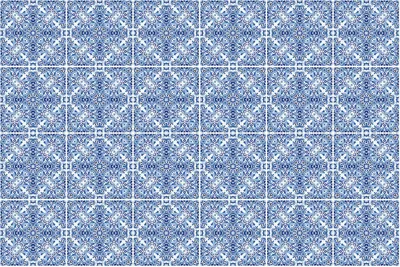 Produktbild von Fliesenaufkleber 20 x 20 cm – 24 Stück – Selbstklebend – Wasserfest – Pflegeleicht – Hitzebeständig – Für Küche & Bad – Florale Ornamente im klassischen Stil