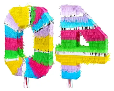 Produktbild von Bunte Pinata Zahl 40 für den 40. Geburtstag