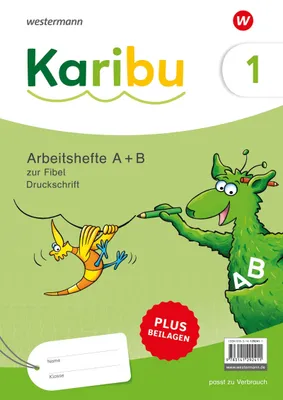 Image de Karibu - Ausgabe 2024: Paket Arbeitshefte 1 (Teil A und B) Druckschrift zur Fibel Verbrauch plus Beilagen