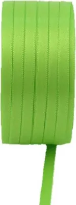 Produktbild von Satin Schmuckband Vipke, apfelgrün, 50m, 3mm - Doppel-Satinband