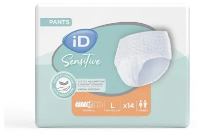 Image de iD Sensitive Pants Normal Large - 8 paquets de 14 protections