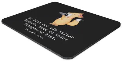 Produktbild von Mr. & Mrs. Panda Mauspad Fotografin Herz - Schwarz - Geschenk, Lustig, Fotografie, Spruch, Mouse Pad, pc mousepad, Ausbildung, laptop, mausteppich, Beruf