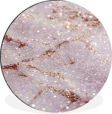 Produktbild von MuchoWow® - Mauerkreis - Wandbilder - Runde Bild - Bild aus Aluminium - Schlafzimmer - Wohnzimmerdekoration - Wand Dekoration