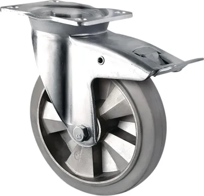 Produktbild von Tecwerk Schwerlastlenkrolle Totalfeststeller Elastikgummi  - 1 Stk.
