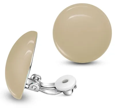 Produktbild von 1 Paar Ohrclips aus Kunststoff in vielen schönen Farben - creme