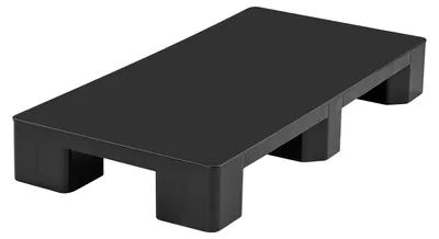 Image de SucceBuy : lot de 2 palettes en plastique 1000 x 500 x 136 mm, palettes légères et polyvalentes d'une capacité de charge statique de 1 000 kg, palettes industrielles robustes à accès des deux côtés, palettes de sol pour entrepôts, garages et supermarchés