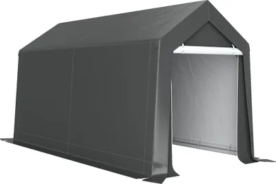Produktbild von Outsunny Garagenzelt, 2,1 x 3,6 x 2,35 m Lagerzelt mit UV-Schutz, Reißverschlusstür, Wasserabweisend Foliengarage für Motorrad, Gartengeräte