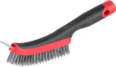 Produktbild von Bürste Strend Pro ComfortGrip CG687, 4-reihig, Stahl, mit Schaber