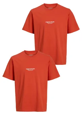 Produktbild von JACK & JONES 2-er Set T-Shirt Logo Print JORVESTERBRO Größe: XL