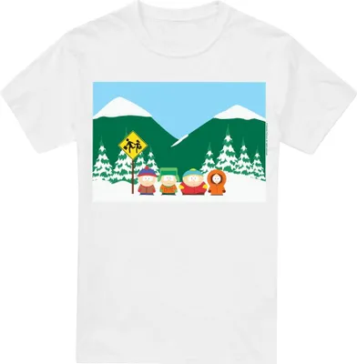 Obrázok produktu pre South Park - Tričko "Autobusová zastávka" pre mužov TV7215 (L) (Biela)