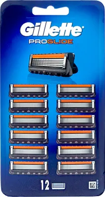 Zdjęcie produktu dla Ostrza do maszynki do golenia Gillette ProGlide, opakowanie 12 sztuk