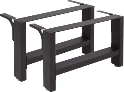 Zdjęcie produktu dla Nogi stołu ze stali lakierowanej Wiltec zestaw 2 rur kwadratowych 64x40cm, malowane proszkowo Prowadnice stołu Rama stołu Rama podstawy stołu