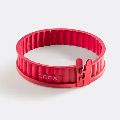 Produktbild von coox Quicheform mit Porzellan-Servierplatte 18 cm in rot