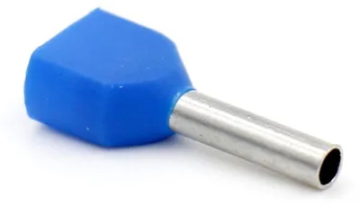 Productafbeelding van Twin Crimp Eindklemmen - Dubbele Draadklemmen - Bedrading Verbinden - Dunne Mouw Isolatie - 1000 stuks - Blauw